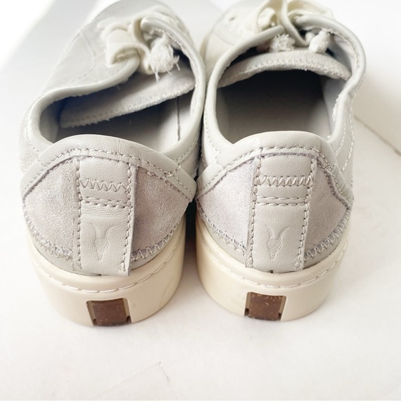 Never worn! AllSaints Milla suede platform sneakers, light gray Size 7 - Picture 8 of 12